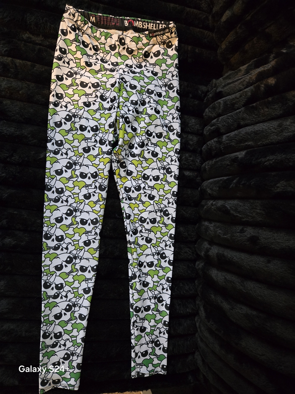 Bombsheller SkullsAndBones Leggings, Size MED